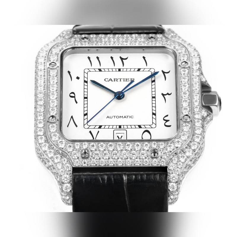 THB新品 卡地亞山度士 中東版 皮帶滿鑽款【原版開模 2025最新卡地亞 山