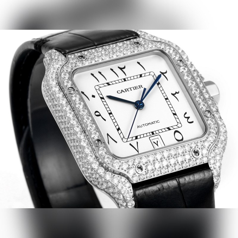 THB新品 卡地亞山度士 中東版 皮帶滿鑽款【原版開模 2025最新卡地亞 山