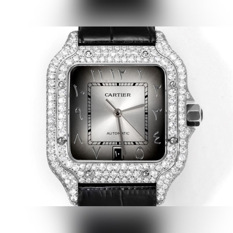 THB新品 卡地亞山度士 中東版 皮帶滿鑽款【原版開模 2025最新卡地亞 山