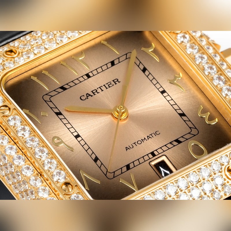 THB新品 卡地亞山度士 中東版 皮帶滿鑽款【原版開模 2025最新卡地亞 山