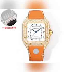 THB新品 卡地亞山度士 中東版 皮帶滿鑽款【原版開模 2025最新卡地亞 山