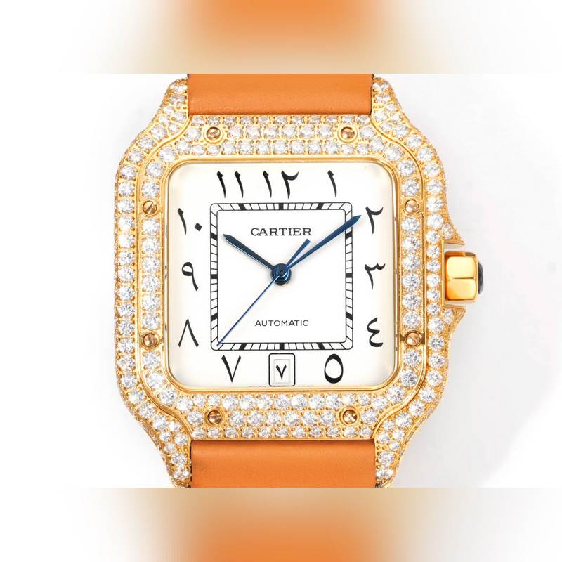 THB新品 卡地亞山度士 中東版 皮帶滿鑽款【原版開模 2025最新卡地亞 山