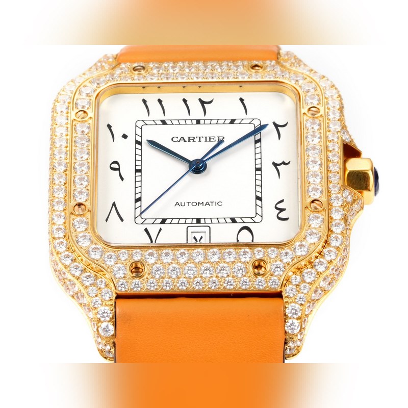 THB新品 卡地亞山度士 中東版 皮帶滿鑽款【原版開模 2025最新卡地亞 山