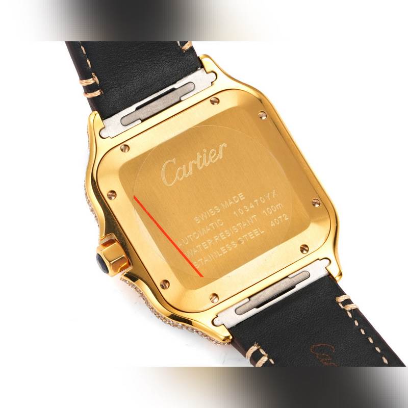 THB新品 卡地亞山度士 中東版 皮帶滿鑽款【原版開模 2025最新卡地亞 山