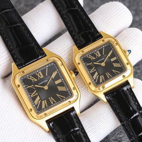 女款_杜蒙，最新出荔枝皮，大，中，小，三個尺寸 ，卡地亞Santos-Dumont系列