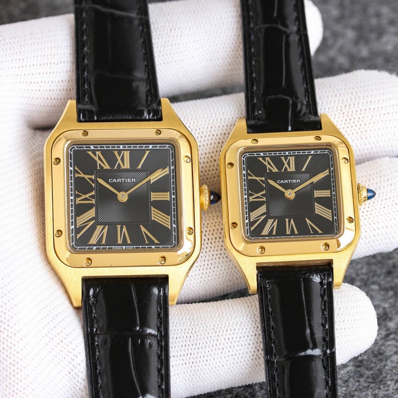 女款_杜蒙，最新出荔枝皮，大，中，小，三個尺寸 ，卡地亞Santos-Dumont系列