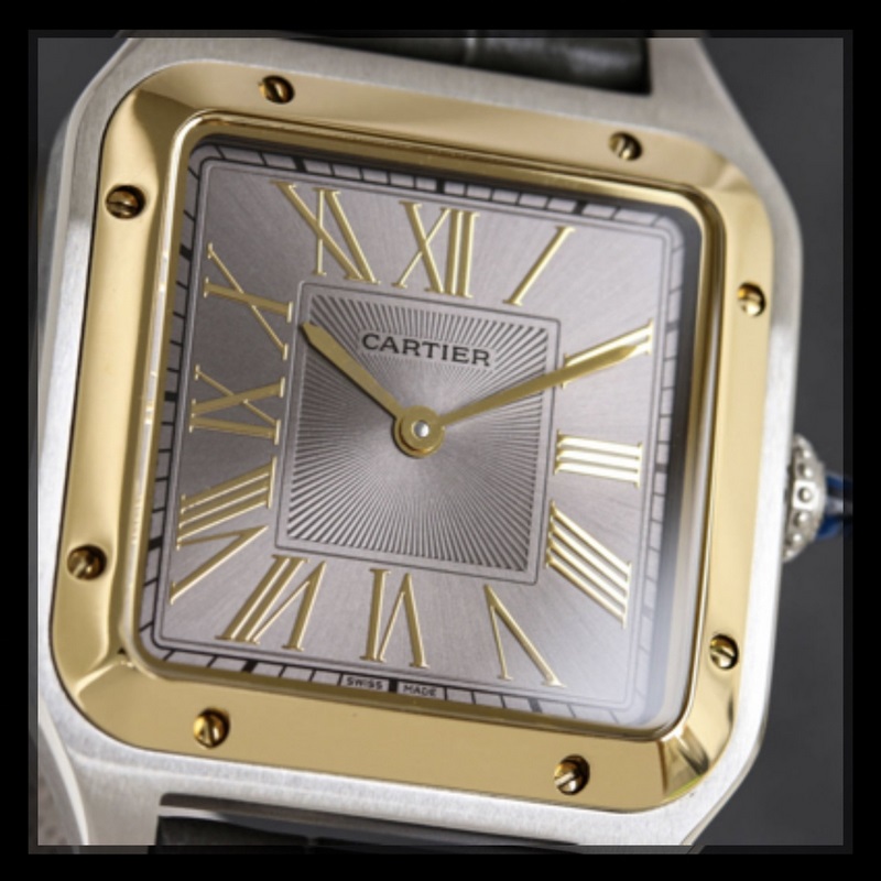 女款_杜蒙，最新出荔枝皮，大，中，小，三個尺寸 ，卡地亞Santos-Dumont系列