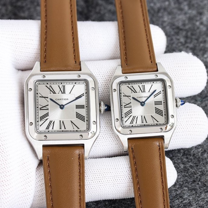 女款_杜蒙，最新出荔枝皮，大，中，小，三個尺寸 ，卡地亞Santos-Dumont系列