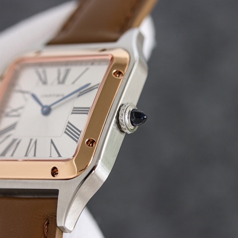 女款_杜蒙，最新出荔枝皮，大，中，小，三個尺寸 ，卡地亞Santos-Dumont系列