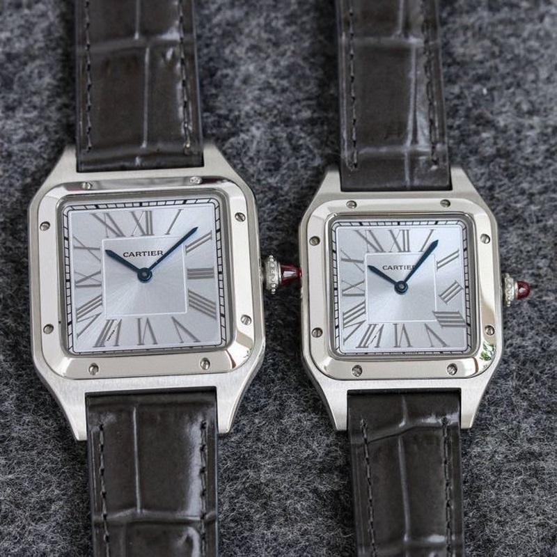 女款_杜蒙，最新出荔枝皮，大，中，小，三個尺寸 ，卡地亞Santos-Dumont系列