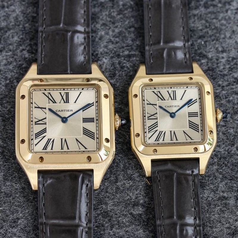 女款_杜蒙，最新出荔枝皮，大，中，小，三個尺寸 ，卡地亞Santos-Dumont系列