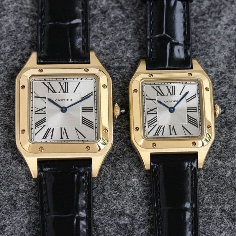 女款_杜蒙，最新出荔枝皮，大，中，小，三個尺寸 ，卡地亞Santos-Dumont系列