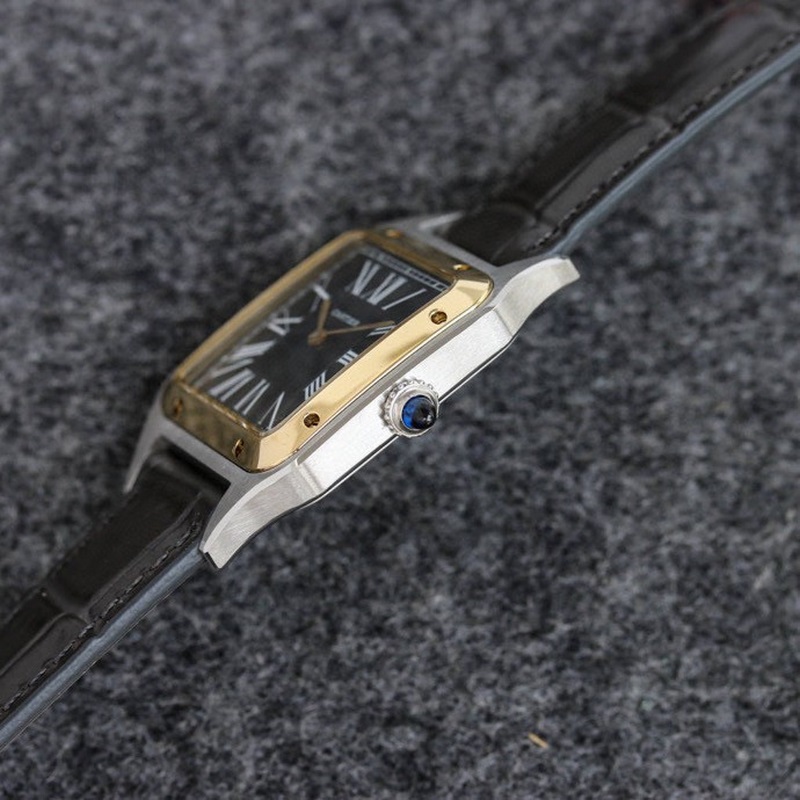 女款_杜蒙，最新出荔枝皮，大，中，小，三個尺寸 ，卡地亞Santos-Dumont系列