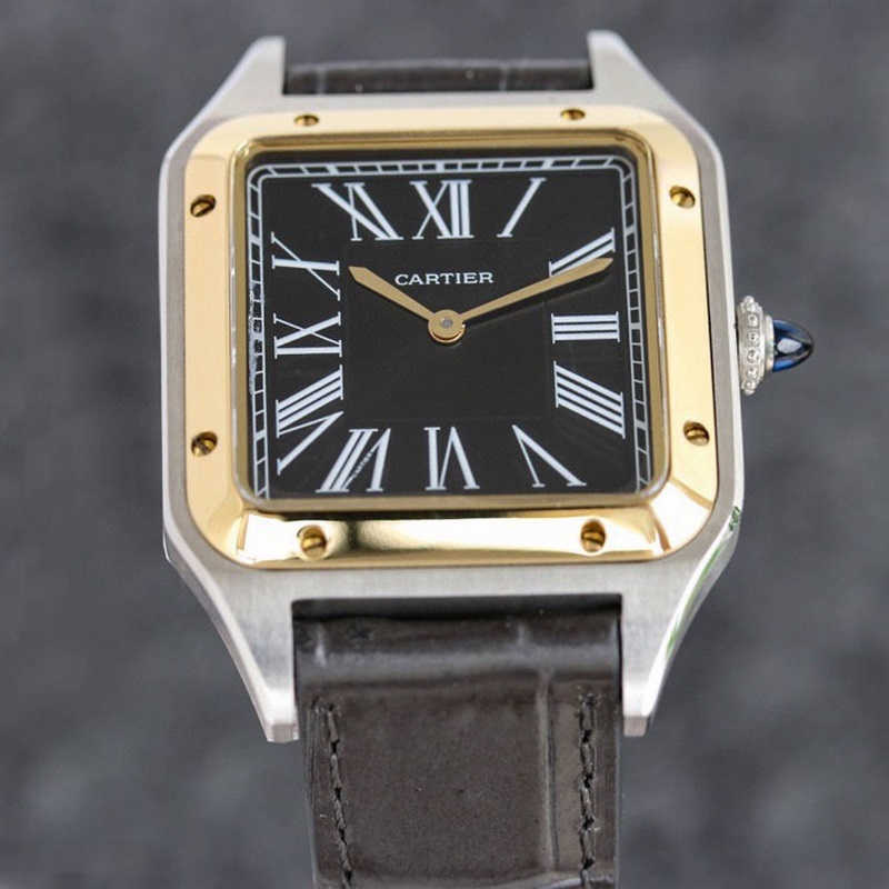 女款_杜蒙，最新出荔枝皮，大，中，小，三個尺寸 ，卡地亞Santos-Dumont系列