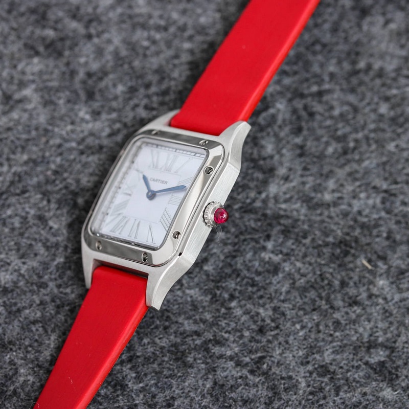 女款_杜蒙，最新出荔枝皮，大，中，小，三個尺寸 ，卡地亞Santos-Dumont系列