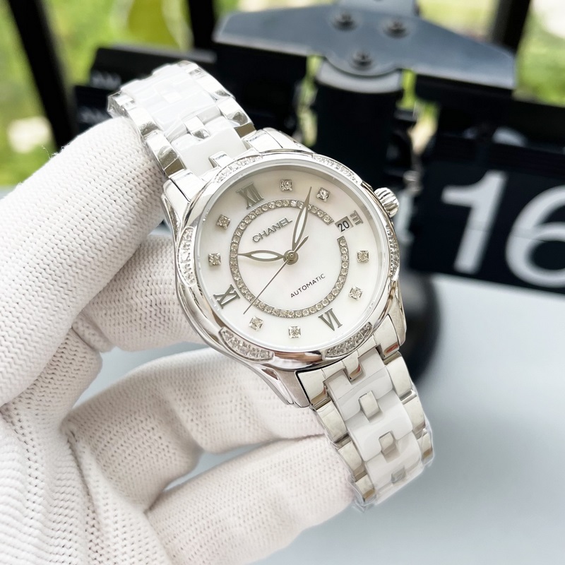 女款_品牌：香奈兒- Chanel款式：新款女裝機械腕表機芯：西鐵城機芯鏡面：藍