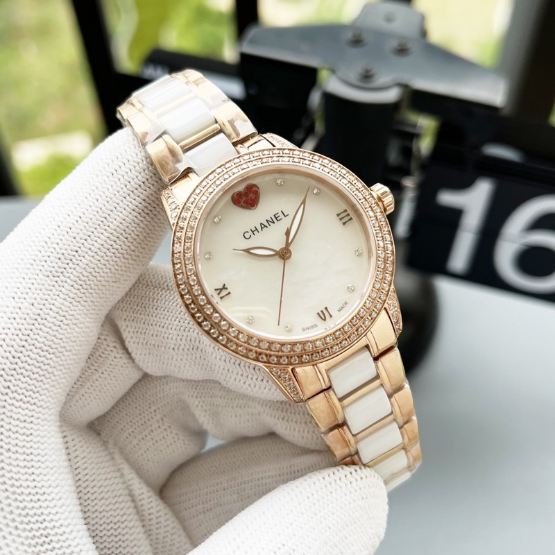 女款_香奈兒 女款 西鐵城機械腕表如期獻上。精、簡、薄是這款情侶的亮點所在?！緳C芯】