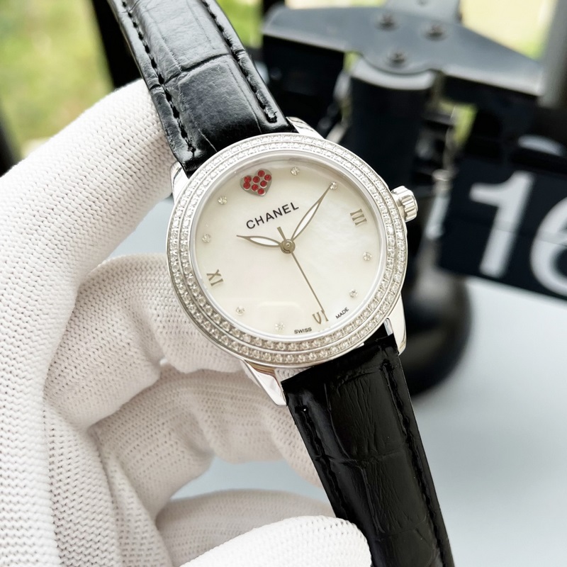 女款_香奈兒 女款 西鐵城機械腕表如期獻上。精、簡、薄是這款情侶的亮點所在?！緳C芯】