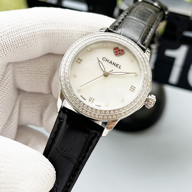 女款_香奈兒 女款 西鐵城機械腕表如期獻上。精、簡、薄是這款情侶的亮點所在?！緳C芯】