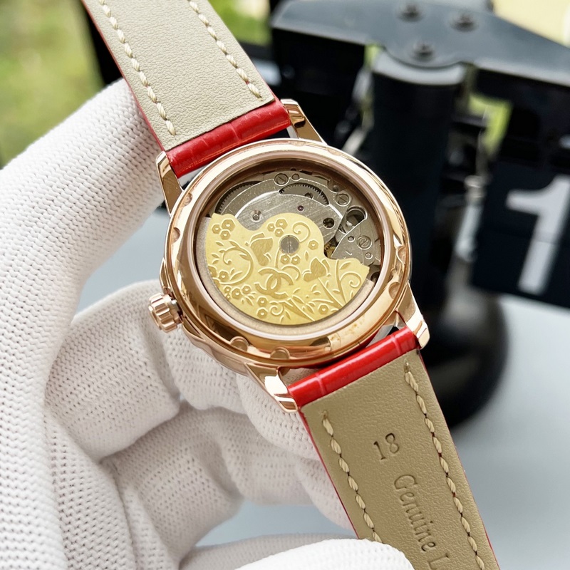 女款_香奈兒 女款 西鐵城機械腕表如期獻上。精、簡、薄是這款情侶的亮點所在?！緳C芯】