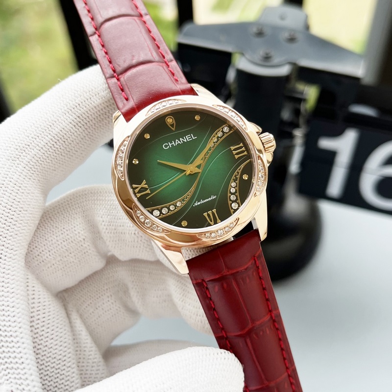 女款_香奈兒 女款 西鐵城機械腕表如期獻上。精、簡、薄是這款情侶的亮點所在?！緳C芯】