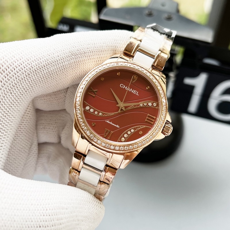 女款_香奈兒 女款 西鐵城機械腕表如期獻上。精、簡、薄是這款情侶的亮點所在?！緳C芯】