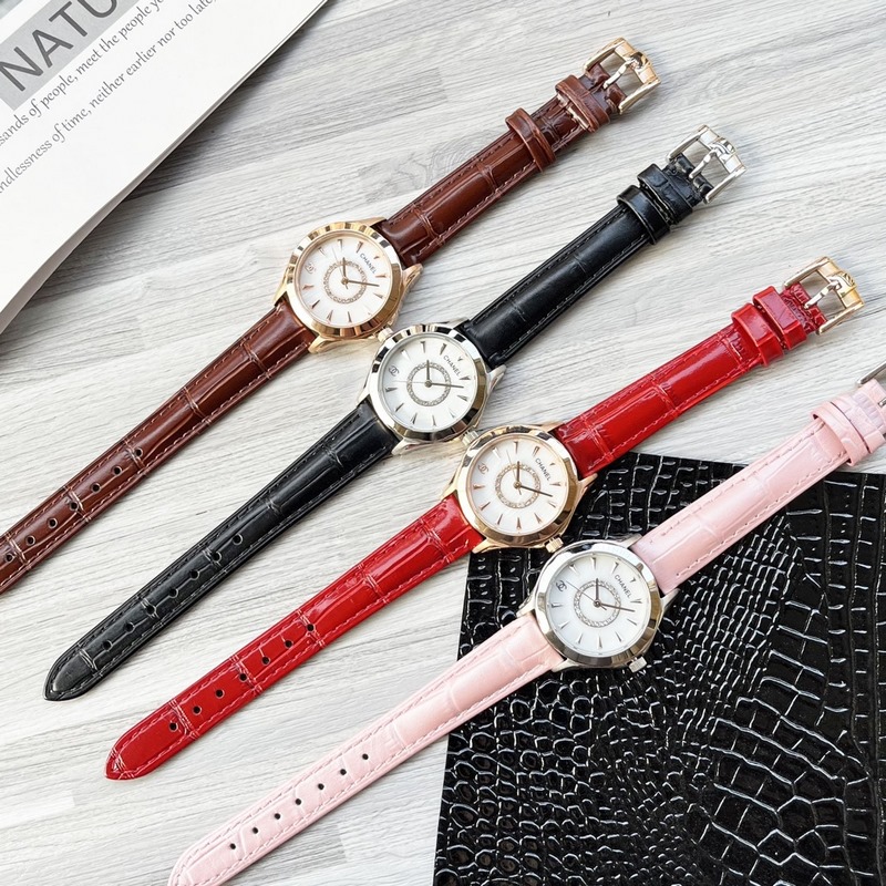 女款_香奈兒全新升級款 珍珠貝殼 字面.采用獨家定制真月相 .超高性價比.進口石英機