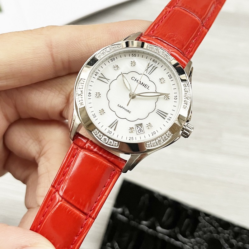 女款_香奈兒 女士腕表 原裝進(jìn)口石英機(jī)芯 礦物質(zhì)玻璃鏡面 316L精鋼表殼 直徑男40