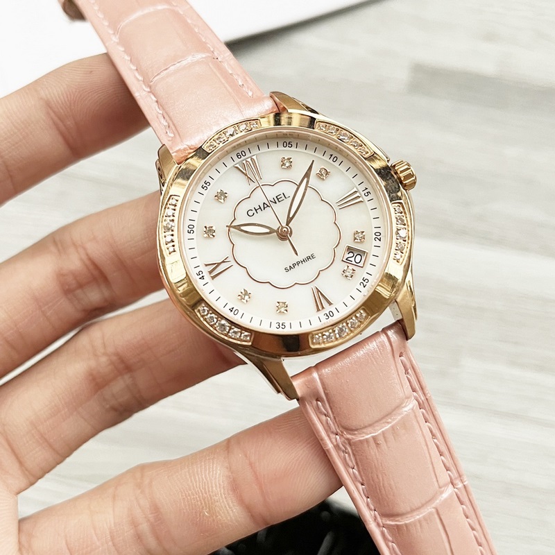 女款_香奈兒 女士腕表 原裝進(jìn)口石英機(jī)芯 礦物質(zhì)玻璃鏡面 316L精鋼表殼 直徑男40
