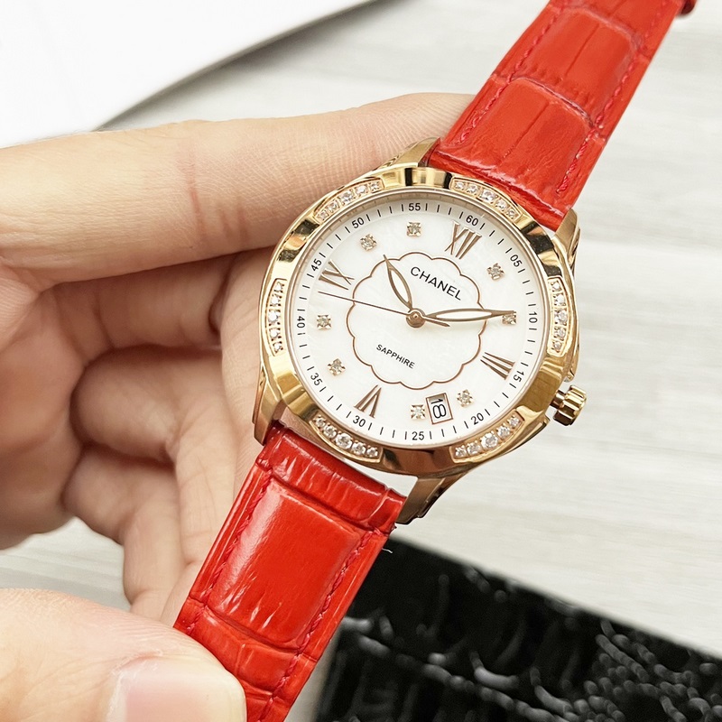 女款_香奈兒 女士腕表 原裝進(jìn)口石英機(jī)芯 礦物質(zhì)玻璃鏡面 316L精鋼表殼 直徑男40