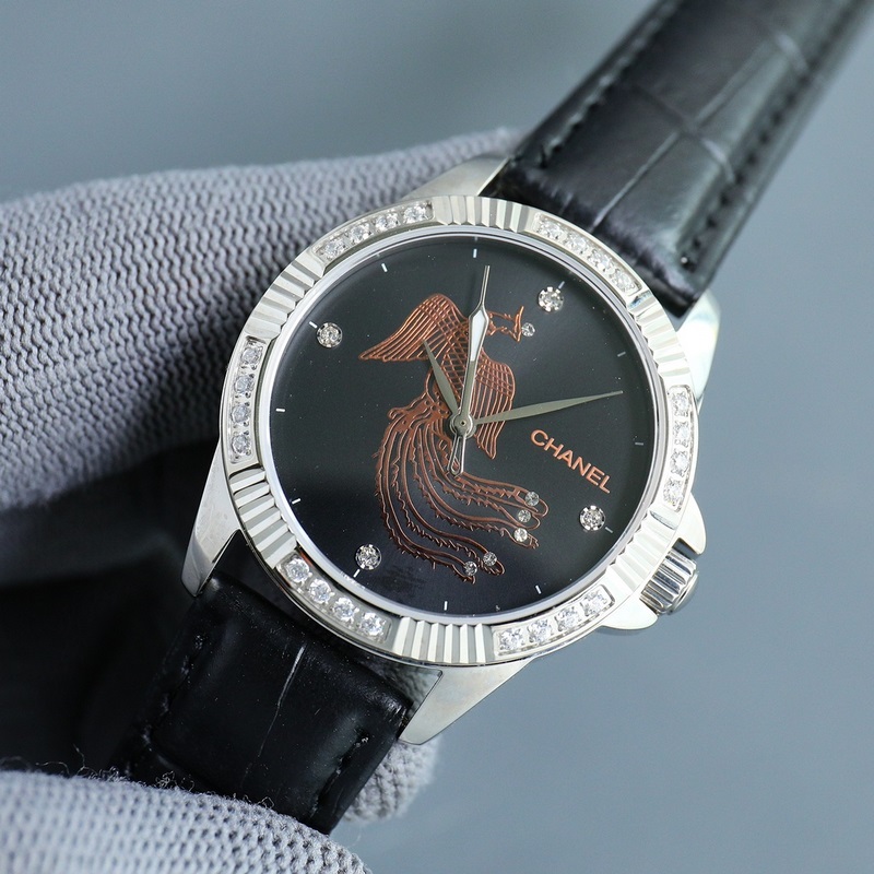 女款_香奈兒 女款 西鐵城機械腕表如期獻上。精、簡、薄是這款情侶的亮點所在。【機芯】