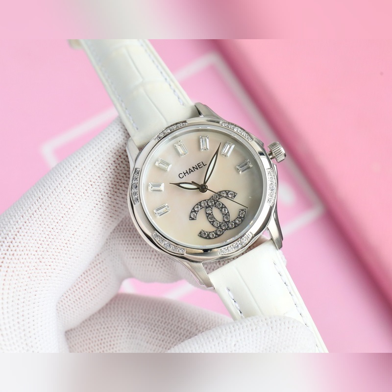 女款_品牌：香奈兒- anel款式：新款女裝機(jī)械腕表機(jī)芯：進(jìn)口西鐵城機(jī)械機(jī)芯鏡面