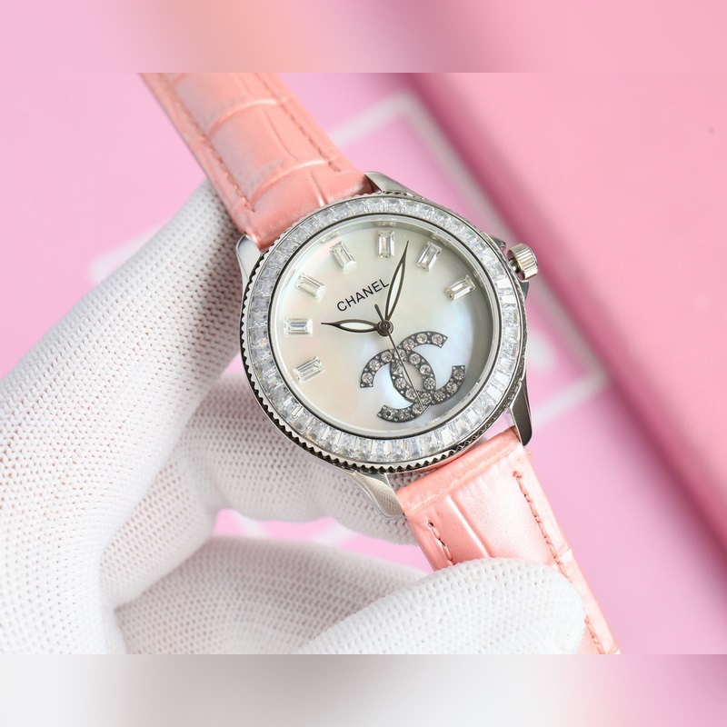 女款_品牌：香奈兒- anel款式：新款女裝機(jī)械腕表機(jī)芯：進(jìn)口西鐵城機(jī)械機(jī)芯鏡面
