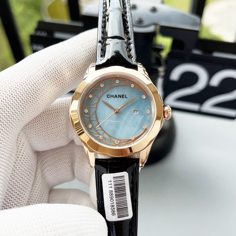 女款_2025年最新款 香奈兒 精湛品質-女神專屬 瑞士石英機心，女士精品腕表 新穎時