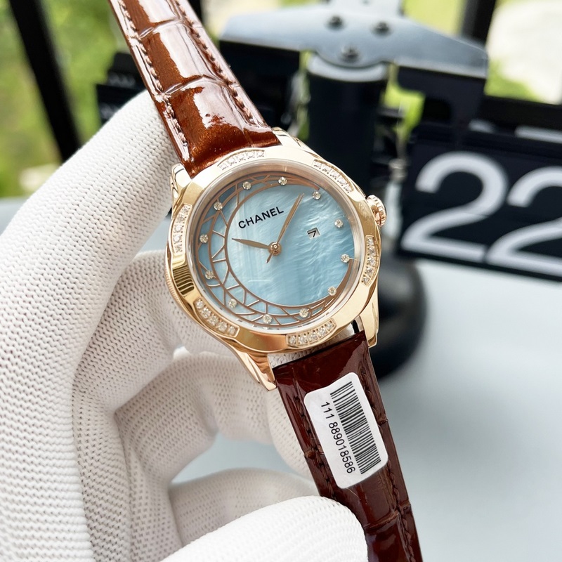 女款_2025年最新款 香奈兒 精湛品質-女神專屬 瑞士石英機心，女士精品腕表 新穎時