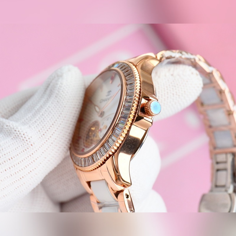 女款_品牌：香奈兒- anel款式：新款女裝機(jī)械腕表機(jī)芯：進(jìn)口西鐵城機(jī)械機(jī)芯鏡面