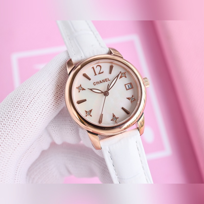 女款_香奈兒 女款 西鐵城機械腕表如期獻上。精、簡、薄是這款情侶的亮點所在?！緳C芯】