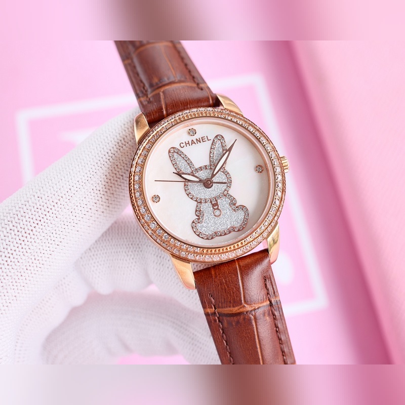 女款_香奈兒 女款 西鐵城機械腕表如期獻上。精、簡、薄是這款情侶的亮點所在?！緳C芯】