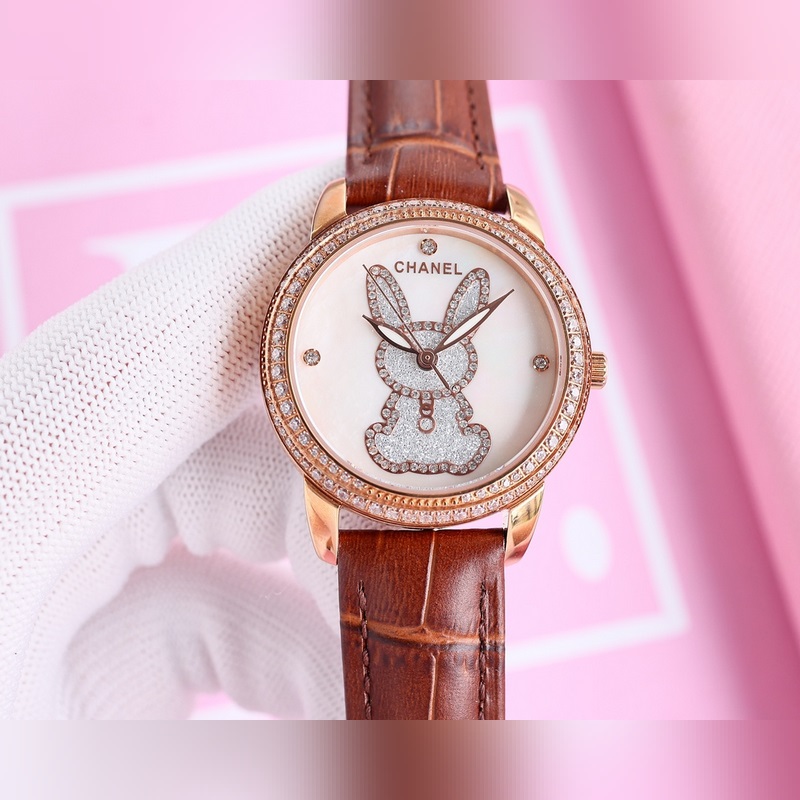 女款_香奈兒 女款 西鐵城機械腕表如期獻上。精、簡、薄是這款情侶的亮點所在?！緳C芯】