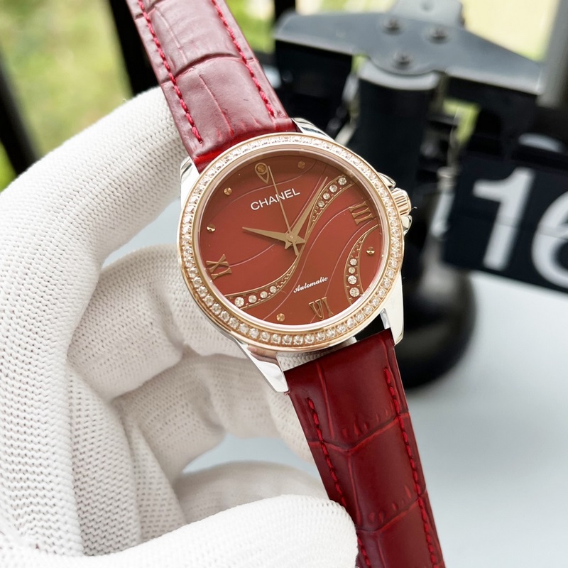 女款_香奈兒 女款 西鐵城機械腕表如期獻上。精、簡、薄是這款情侶的亮點所在?！緳C芯】