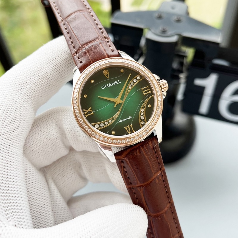 女款_香奈兒 女款 西鐵城機械腕表如期獻上。精、簡、薄是這款情侶的亮點所在?！緳C芯】