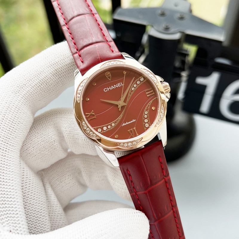 女款_香奈兒 女款 西鐵城機械腕表如期獻上。精、簡、薄是這款情侶的亮點所在?！緳C芯】