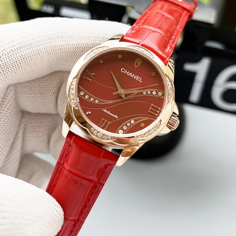 女款_香奈兒 女款 西鐵城機械腕表如期獻上。精、簡、薄是這款情侶的亮點所在?！緳C芯】