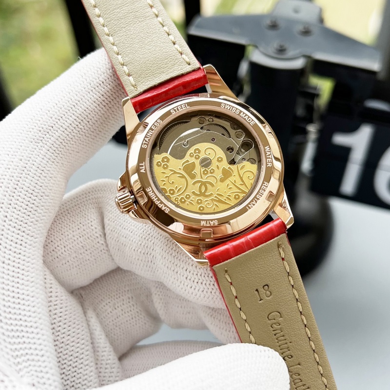 女款_香奈兒 女款 西鐵城機械腕表如期獻上。精、簡、薄是這款情侶的亮點所在?！緳C芯】