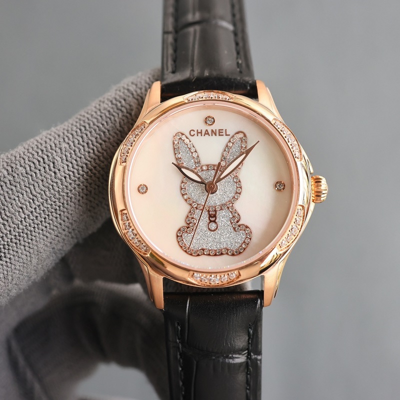 女款_品牌：香奈兒- Chanel款式：新款女裝機械腕表機芯：進口石英機芯鏡面：