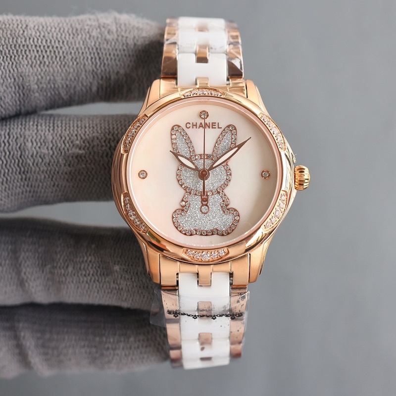 女款_品牌：香奈兒- Chanel款式：新款女裝機械腕表機芯：進口石英機芯鏡面：