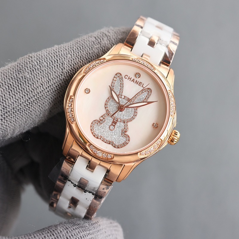 女款_品牌：香奈兒- Chanel款式：新款女裝機械腕表機芯：進口石英機芯鏡面：