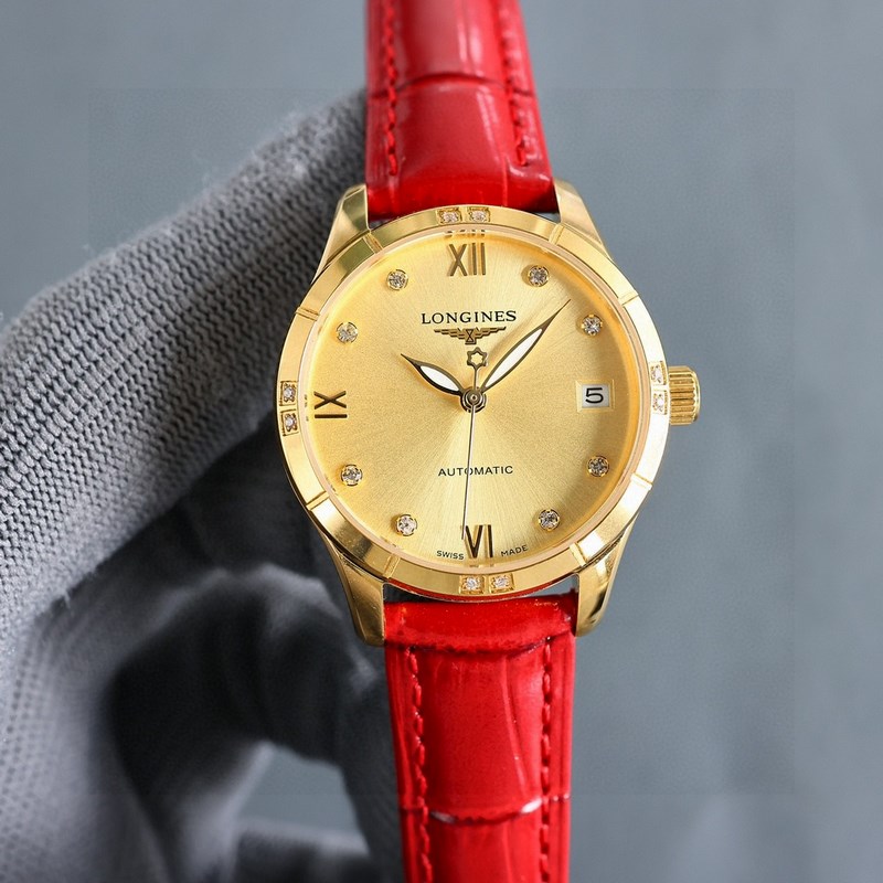 女款_二零二四浪琴最新女款， 小紅書爆款，腕表，青春年華，可以搭配更多顔色皮帶鏡面：