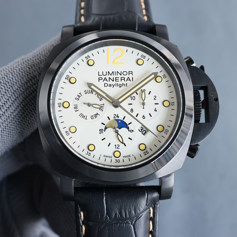 大廠首發-沛納海系列實拍圖 升級版【最高版本】沛納海 動能儲備 日月星辰顯示 意