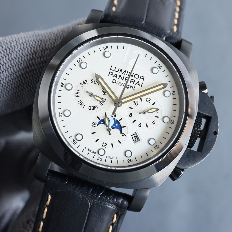 大廠首發-沛納海系列實拍圖 升級版【最高版本】沛納海 動能儲備 日月星辰顯示 意